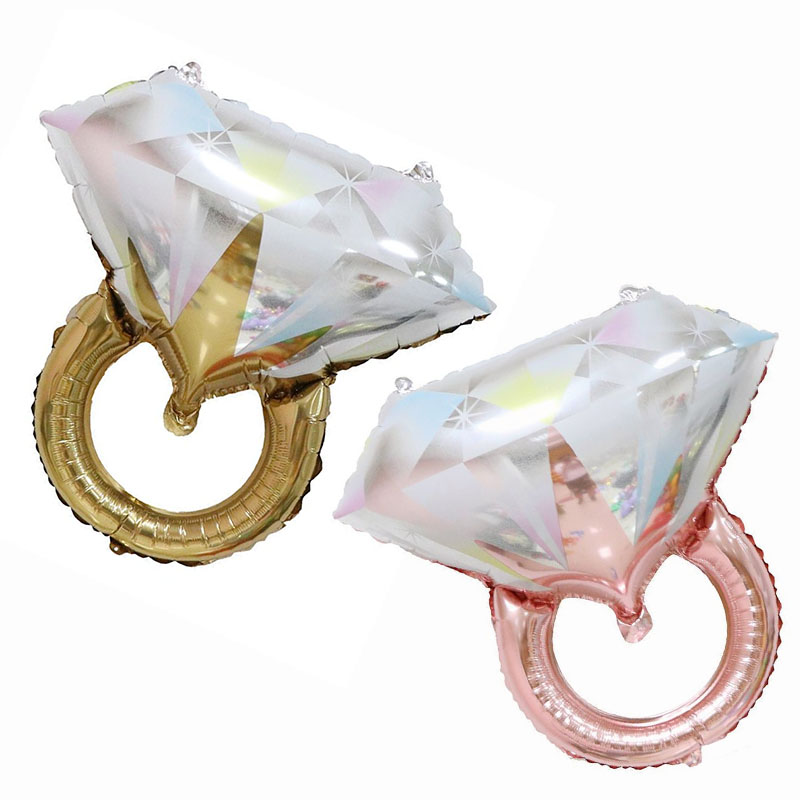 Diamond Ring Foil Balloons LOVE Ballon Inflatable Wedding Party Decoration Helium Air Ballon Valentines Day Bachelorette Supply