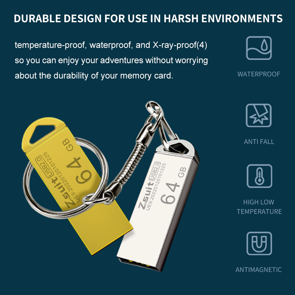Metalen USB 128GB USB Flash Drive Hoge Snelheid Pen Drive Waterdichte U Disk 4GB 8G 16GB 32GPendrive 3.0/2.0 Memory Stick USB