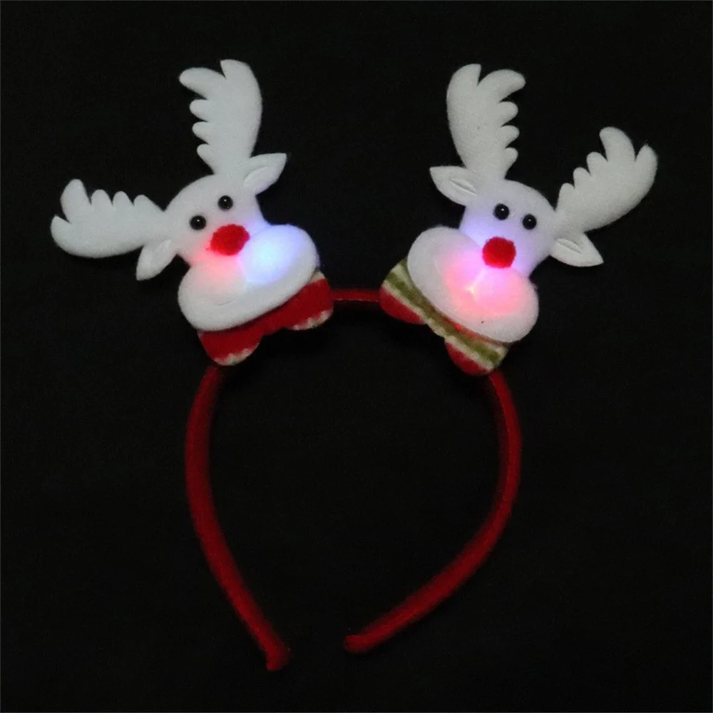 LED Lustige Teufel Horn Leuchten Stirnband Blinkende Haar Reifen Kopfbedeckung Halloween Weihnachten Neujahr Party Dekor Haar Zubehör: Licht Grau