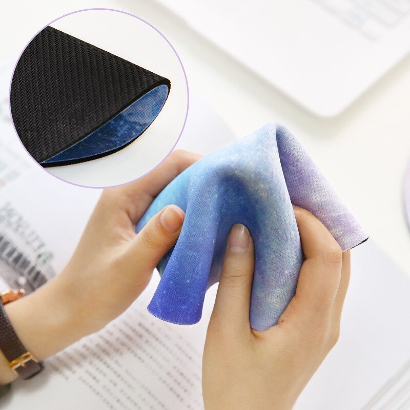 Round Celestial Mouse Pad Soft Mat For Game Computer Cap Desk Mat Pads Non-Slip Rubber Waterproof Office Marble Mouse Pad