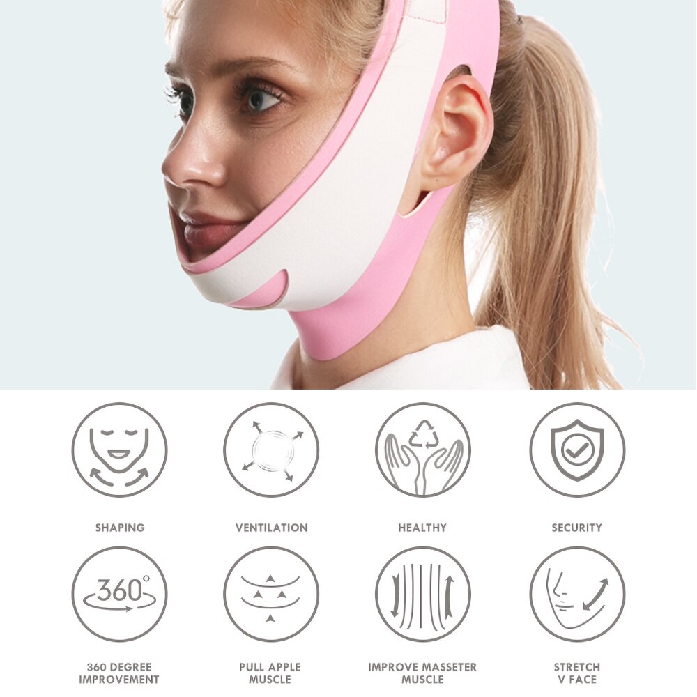 V Shaping Face Lifting Chin Strap Band 360 Physical Facial Neck Slimming Bandage Lift Up Mask Beauty Face Thin Belt
