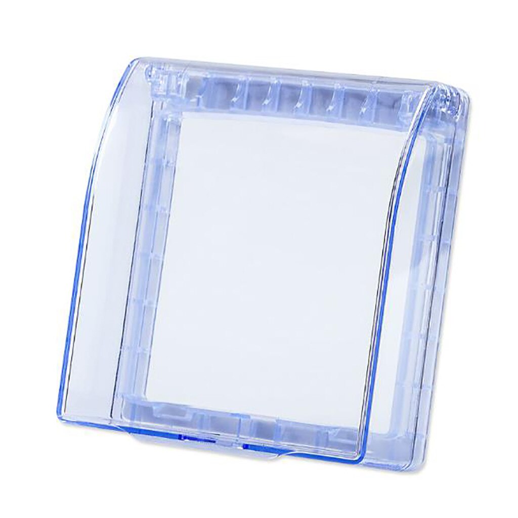 86type Light Panel Socket Doorbell Flip Cap Cover Clear Bathroom Kitchen Accessory Plastic Wall Switch Waterproof Cover Box #T1P: Blue