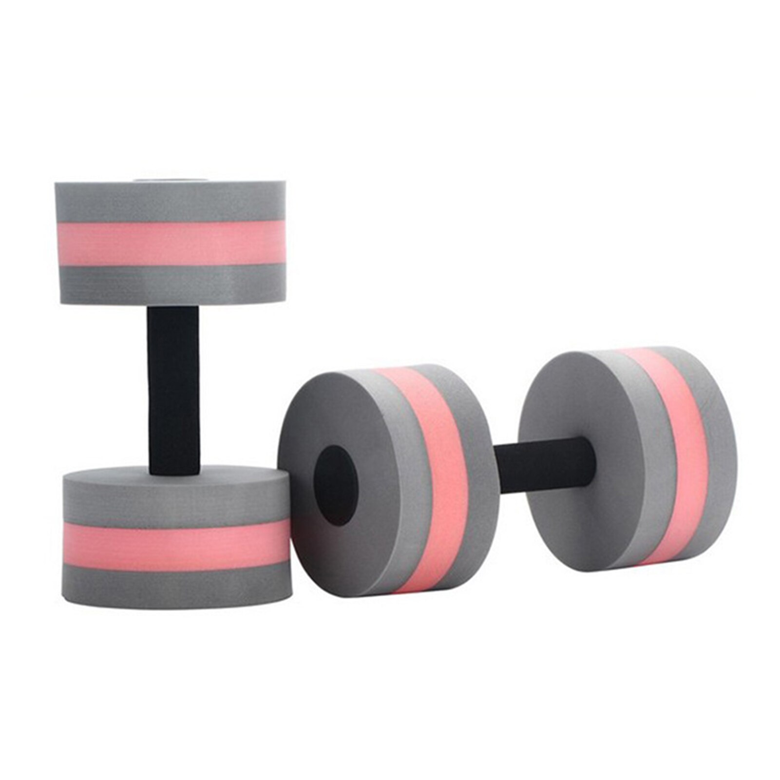 Mancuernas de espuma para piscina, mancuernas de ejercicio de agua acuática, barra de flotabilidad, 2 uds.: Gray