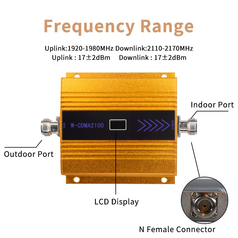 3G WCDMA 2100MHz praktisch praktisch Signal Booster Verstärker Nur gewinnen 65 Dbi LCD Anzeige, antenne Nicht Enthalten