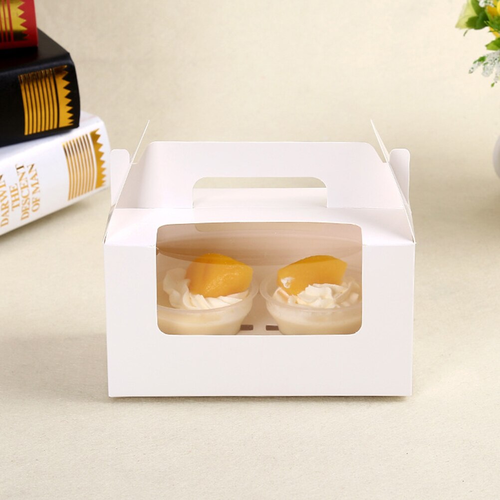 20 st papper två fack muffin boexes cupcake lådor muffins behållare cupcake behållare för packning cupcake