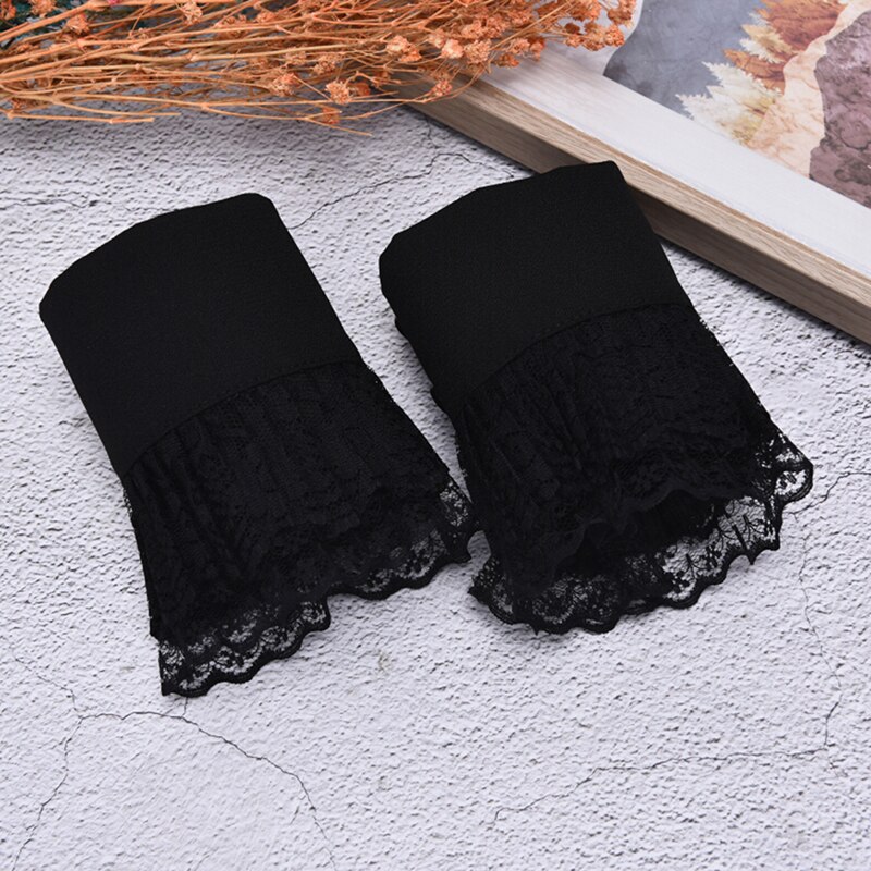 Pachamama Vrouwen Wol Hand Pols Warmers Fleece Gevoerd Handgebreide Bloem Geborduurd Grijs One-Size Handgemaakte Extra Warm Fair Trade