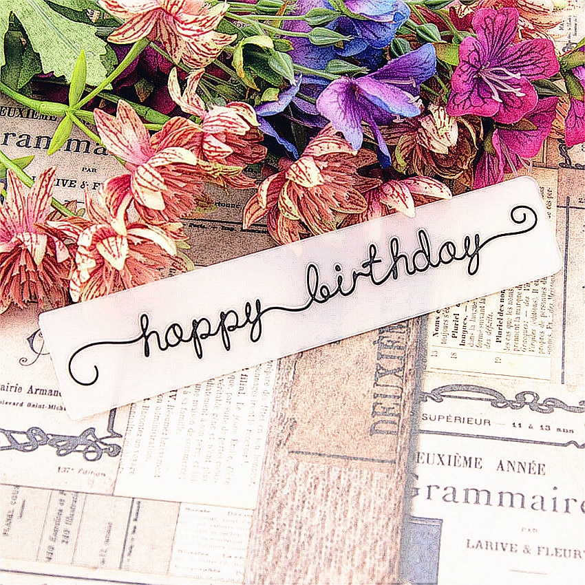 plastic clock template happy birthday craft card making paper card album wedding decoration Embossing folders
