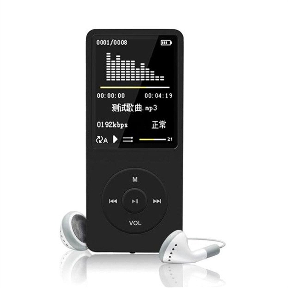 70 Hours Playback MP3 MP4 player Lossless Music Player FM Recorder TF Card Up to 128GB Music Players Built In Microphone J80