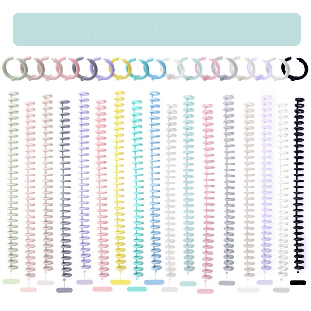 2pcs 30-hole Binding Strip Diameter 12mm Loose-leaf Ring for Book Paper Binding Cropable Plastic Binding Strips Office Supplies