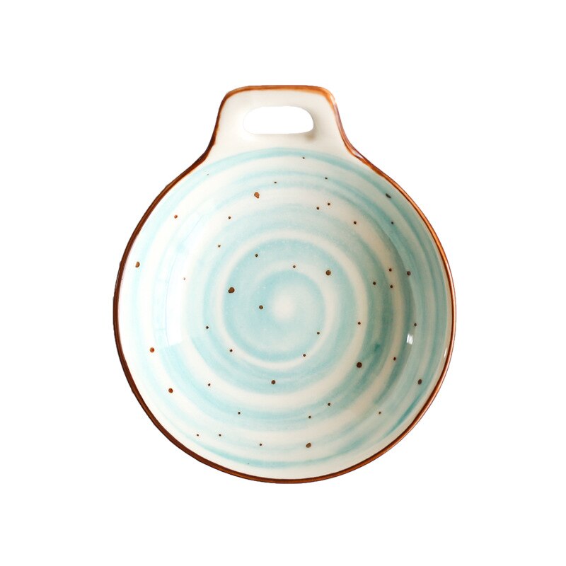 Vajilla de cerámica esmaltada a mano de estilo japonés, platos domésticos, Bol para sopa de arroz, tazón de fideos, Decoración de cocina