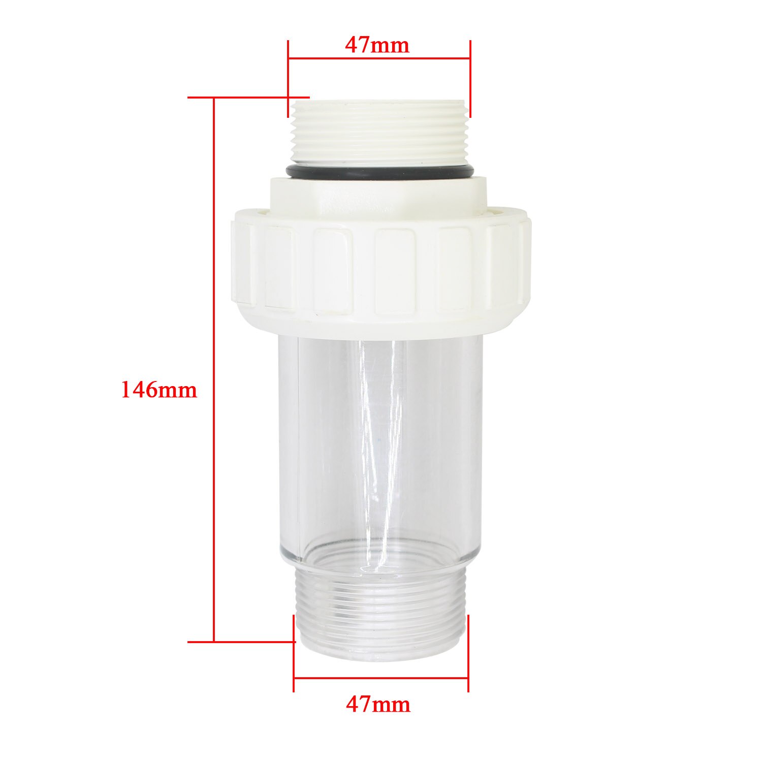 backwash sight glass for Swimming pool sand tank transparent union observation window pipe diameter 50