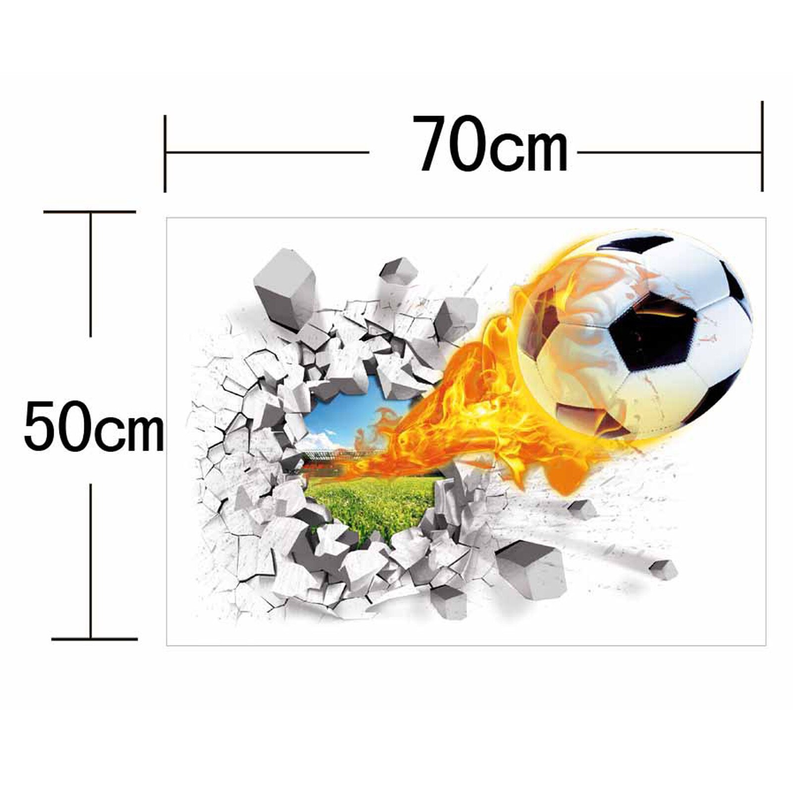 3D Stereoscopische Basketbal Voetbal Muur Plakken Achtergrond Muur Plakken Sticker Kamer Decorateion