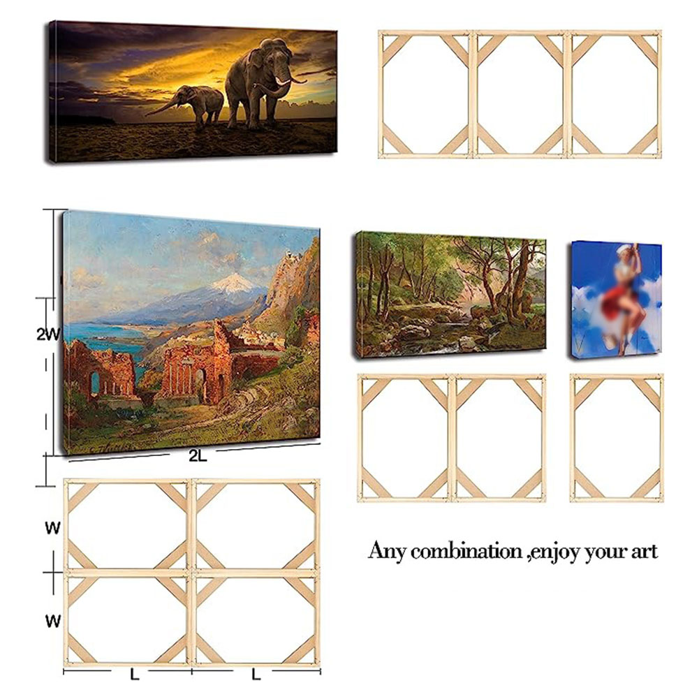 Ramka DIY 40x50cm na obrazy na płótnie Drewniana ramka na zdjęcia Rodzinne artystyczne ramki na obrazy olejne Dekoracja ścienna robić domu