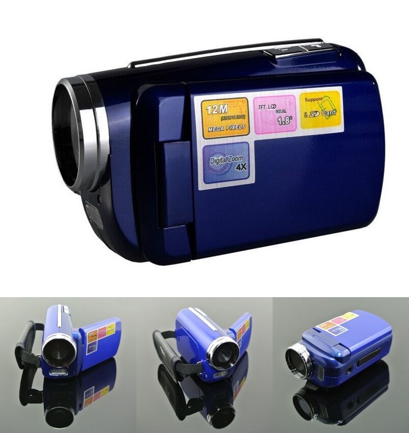 Cool Mini Digitale Video Camera DVR Camcorder 12MP 4xZoom 1.8 "LCD Kids Xmas Voorraad en 4 Kleur