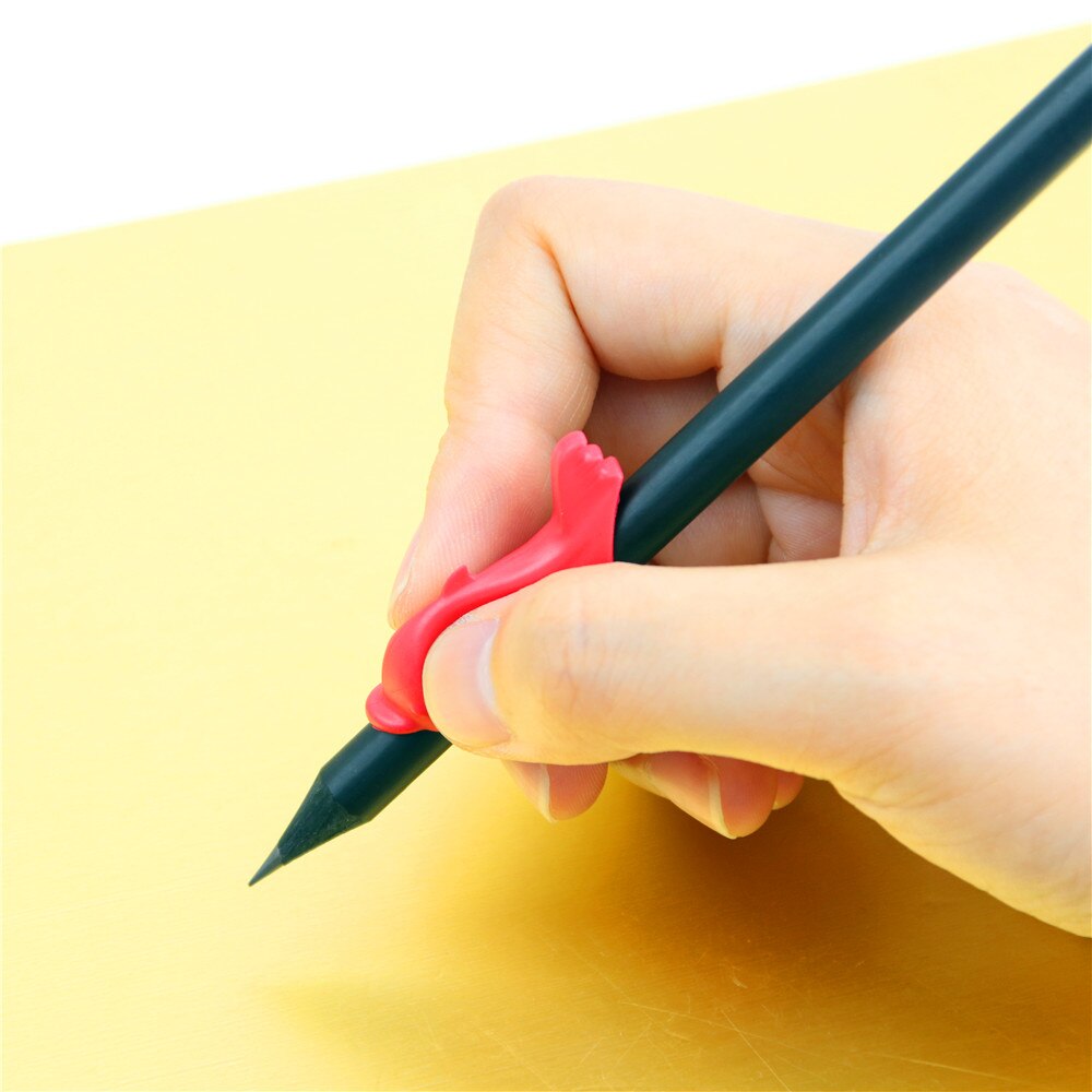 5pc Preschoolers Pupils Hold A Pen Device To Hold A Pen Correction Pen Pencil Writing Tool Silica Gel