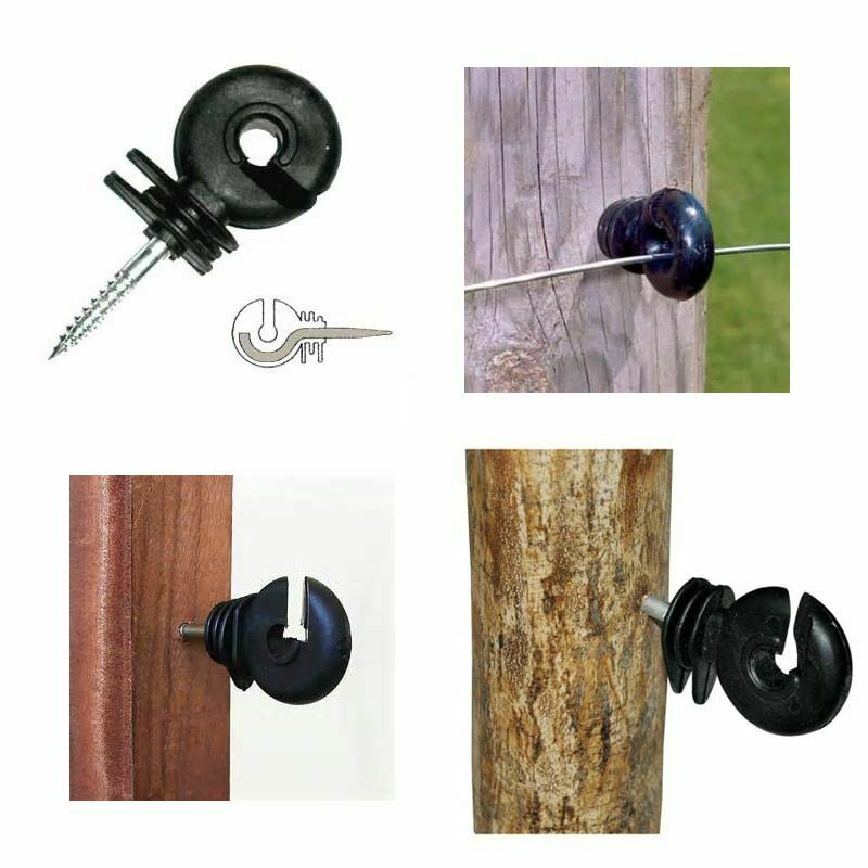 50pcs Electric Fence Offset Ring Insulator Fencing Screw In Posts Wire Safe Agricultural garden supplies accessories