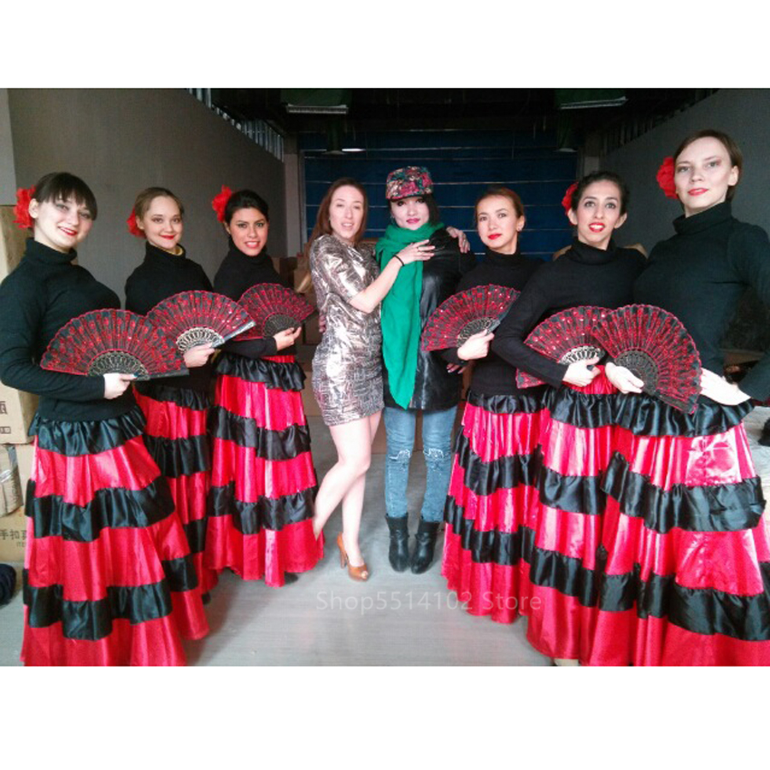 Kvinder spansk flamenco kostume dans nederdel scene performance konkurrence stor swing kjole sigøjner stil ballet tyrefægtning kostumer