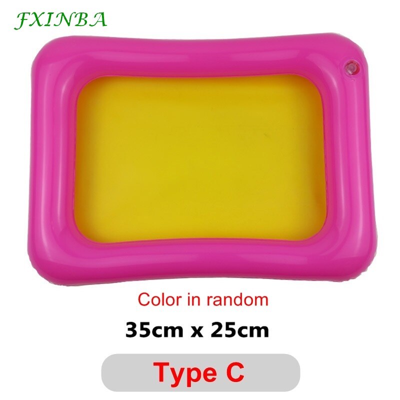 FXINBA 5 Types PVC gonflable plateau de sable piscine de pêche enfants jouent sable boîte moulage argile boue Slime fournitures Lizun jouets plage intérieure: 35random