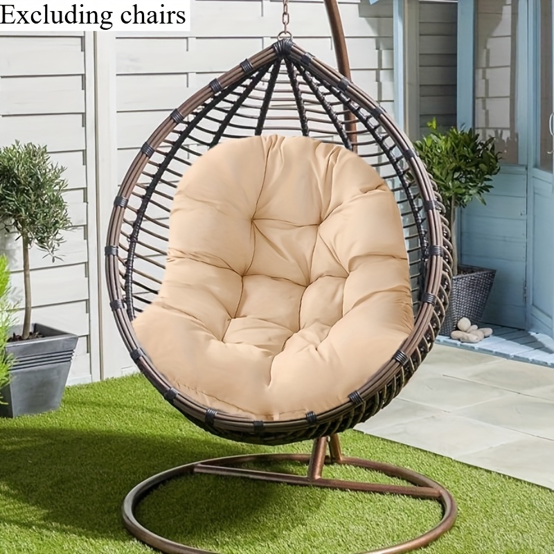 Ganzjahres-Chaiselongue, Balkon-Garten-Sitzkissen, Hängesessel-Sitzkissen (Hängesessel nicht enthalten): Khaki