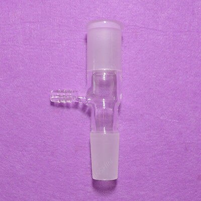 24/40,Gas Inlet Adapter With Hose Connection,Ground Joint,Lab Chemical Glassware