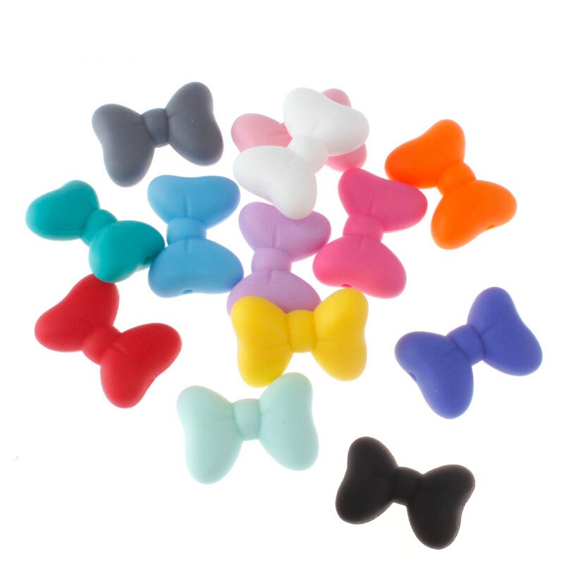 Anneau de dentition en Silicone à nœuds | Perles pour bébé, bricolage, perle d'infirmière, bijoux Chewable Silicone bébé, perles de dentition: mix color