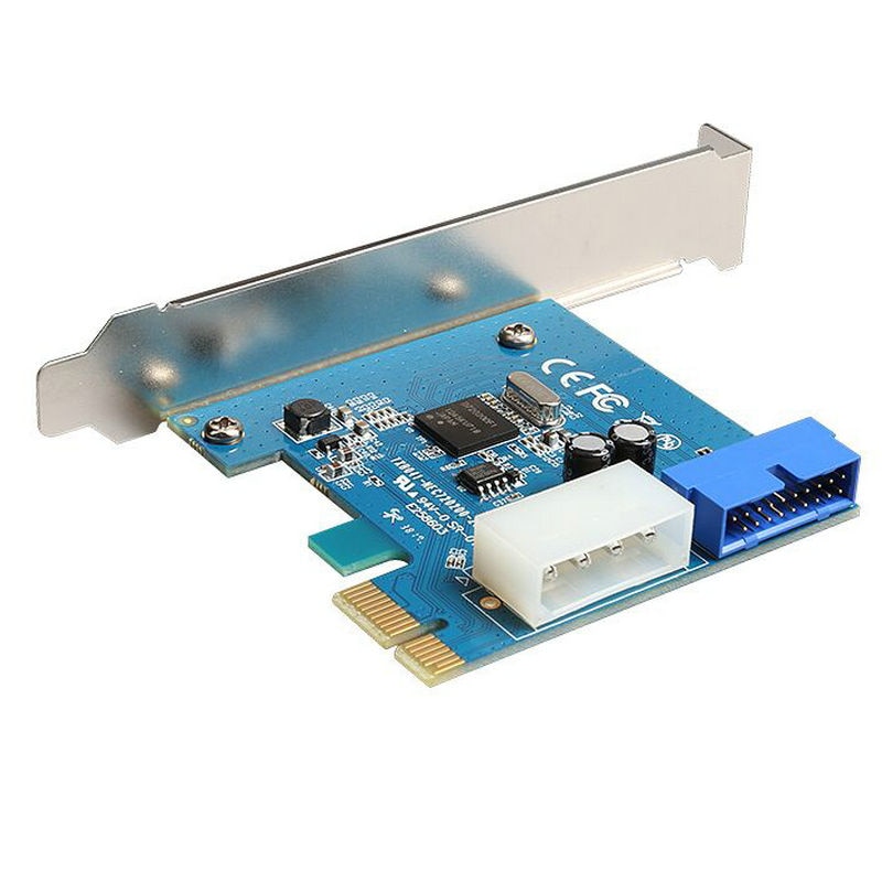 PCI-E Expansion External to Internal 20pin Header PCIe pci express Card With 4pin IDE Power Connector NEC720200 Chip