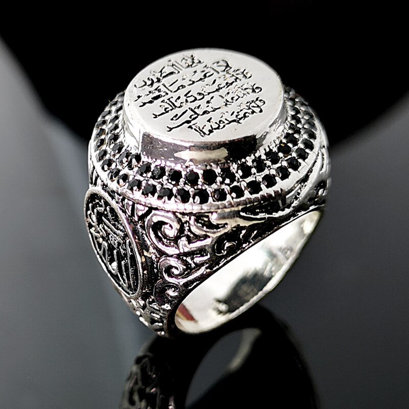 Mesterskab retro arabiske metalringe gotiske ringe til mænd punk seje vintage smykker