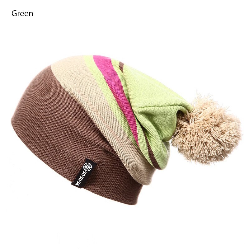 Gorros de invierno , Gorros de patinaje para invierno, Gorros de esquí, Gorros de esquí para hombre, Gorros de lana para mujer, gorro tejido, chapeu: green