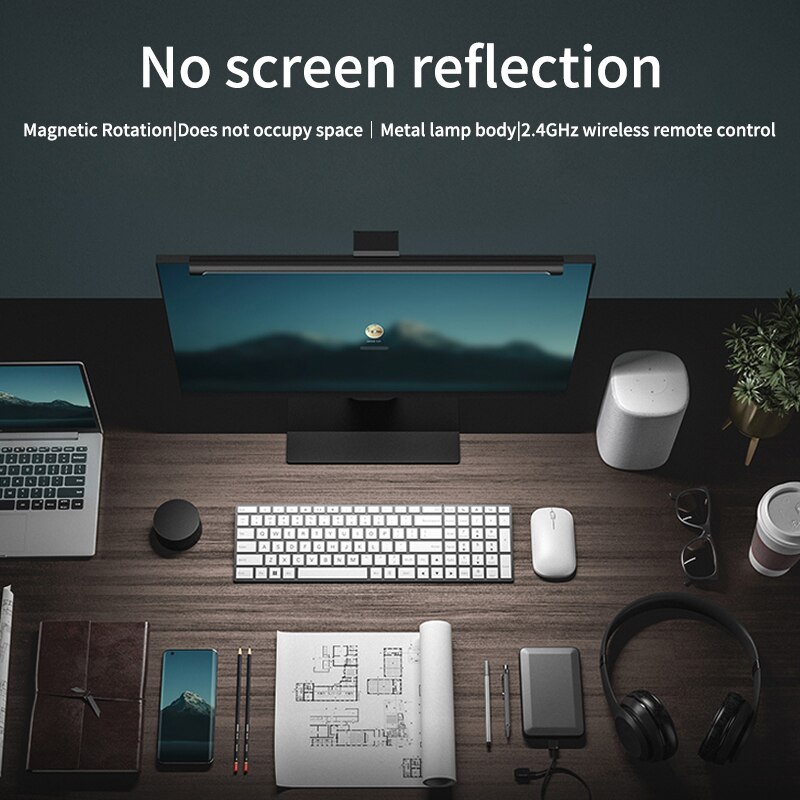 Xiaomi Mijia Lite Bureaulamp Opvouwbare Student Ogen Bescherming Usb Type-C Voor Computer Pc Monitor Screen Bar Opknoping licht Led