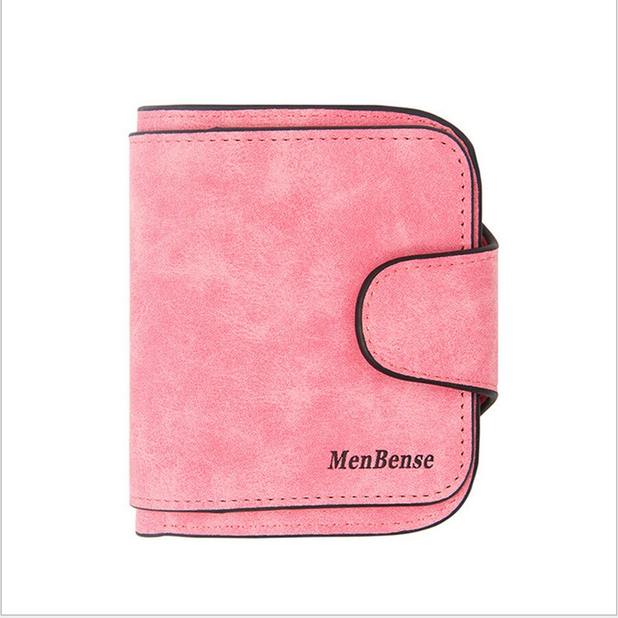 nouvelle portefeuille femmes court en cuir givré grande capacité pochette portefeuille femmes