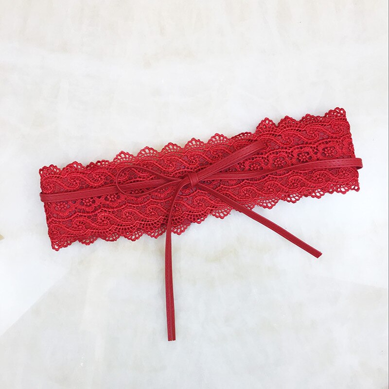 Zwart Wit Brede Corset Lace Riem Vrouwelijke Zelf Tie Tailleband Riemen Voor Vrouwen Trouwjurk Taille Band Accessoires