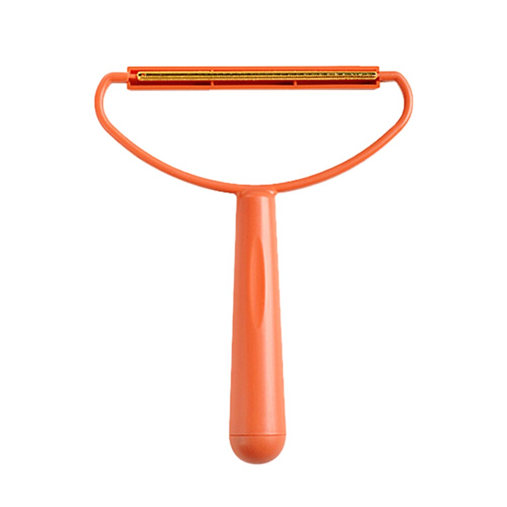 2 Side Mini Draagbare Kleding Pet Hair Bont Verwijdering Tapijt Cleaner Remover Wollen Jas Kleding Fluff Fuzz Stof Scheerapparaat Borstel tool: Oranje