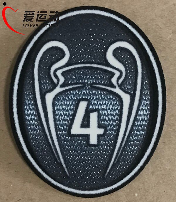 Hoogste trofee 4 5 7 9 10 11 12 13 kampioensbadge grijs ucl kampioen 4-13 keer trofee badge: 4
