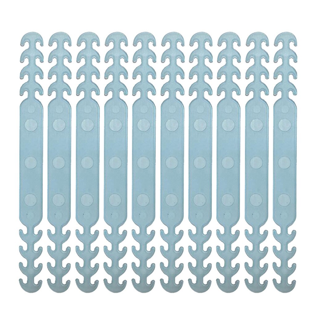 10pc Mask Extenders Non-tightening Ear Protector Ear Cord Extension Adjustable Non-slip Ear Strap Hook Ear Strap Accessories: Blue