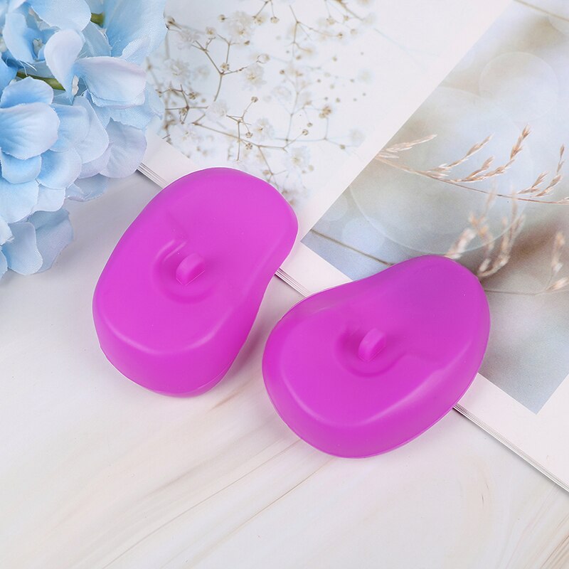 2 Stks/partij Oor Protector Cover Clear Silicone Ear Cover Duiken Douche Zachte Anti-geluid Snurken Slapen Oor Plug: Paars