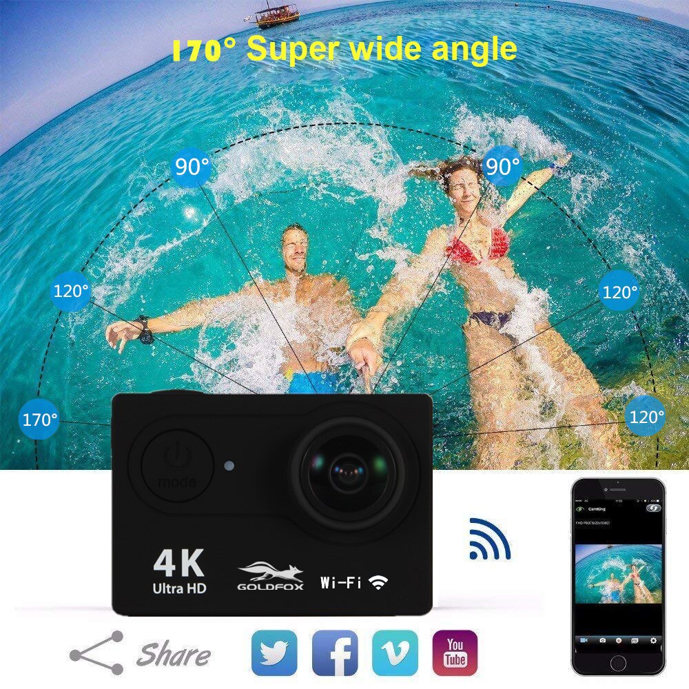 H9R Ultra Hd 4K Wifi Actie Camera 12MP 2.0 Lcd-scherm 30 M Waterdichte Sport Camera 170D Groothoek video-opname Helm Cam