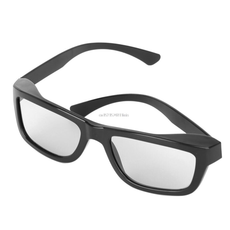 Circulair gepolariseerde passieve 3d stereobril zwart voor 3d tv's real d imax bioscopen