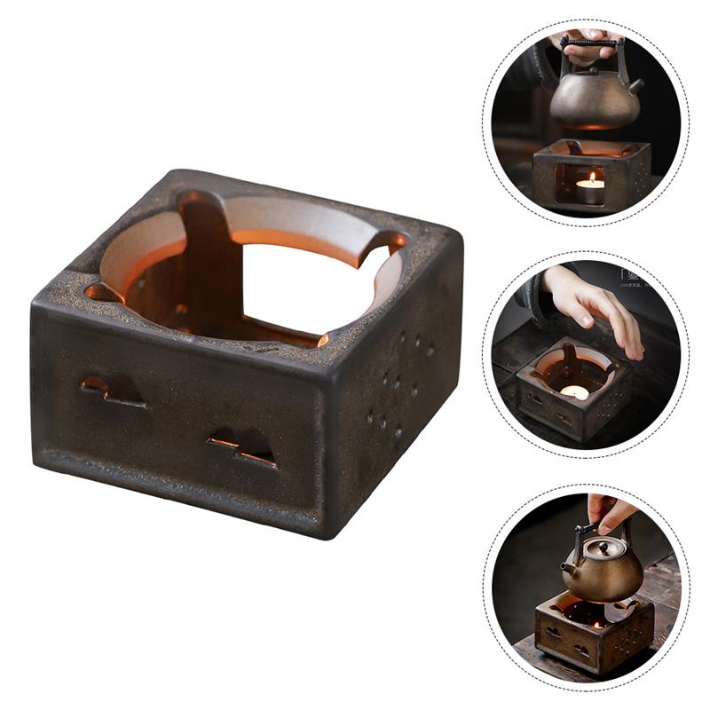 1Pc Keramische Theepot Warmer Retro Thee Kachel Huishoudelijke Thee Warmer Zonder Kaars
