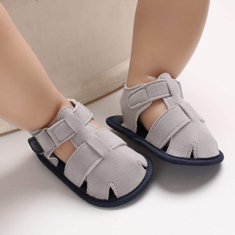 Zxp baby newborn soft crib sole læder sko pige dreng kid toddler prewalker sandaler: Grå / 13