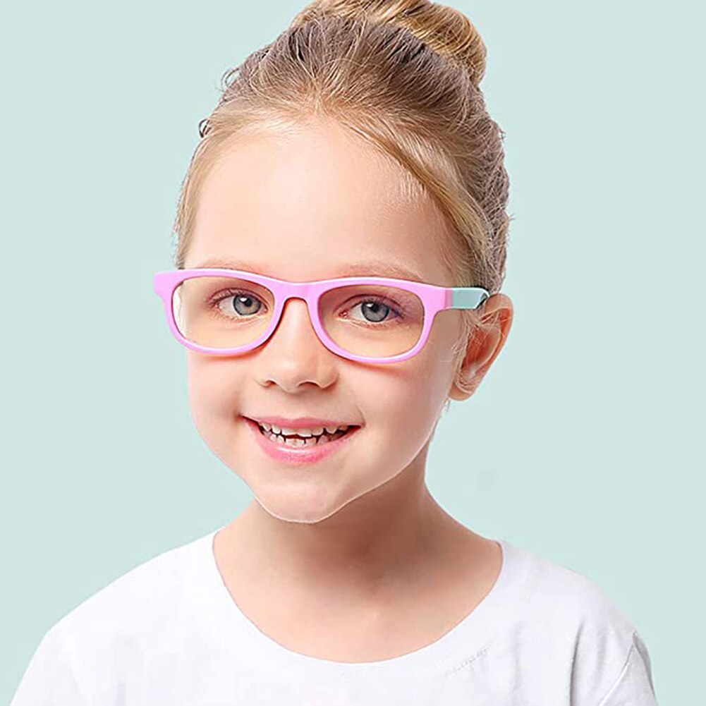 Gafas antiluz azul para niños y niñas, lentes transparentes de ordenador, gafas ultravioleta