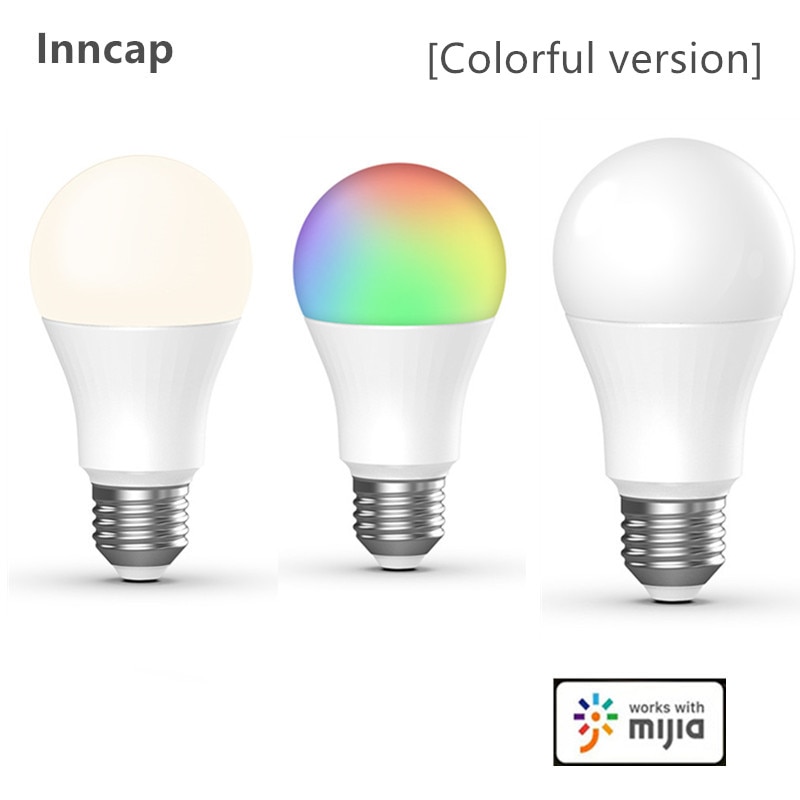 Youpin Inncap Smart Led Lamp Kleurrijke E27 Dimbare Lampada Dimbare Timer Smart Nachtlampje Lamp Voor Mi Thuis App Xiaoai lot
