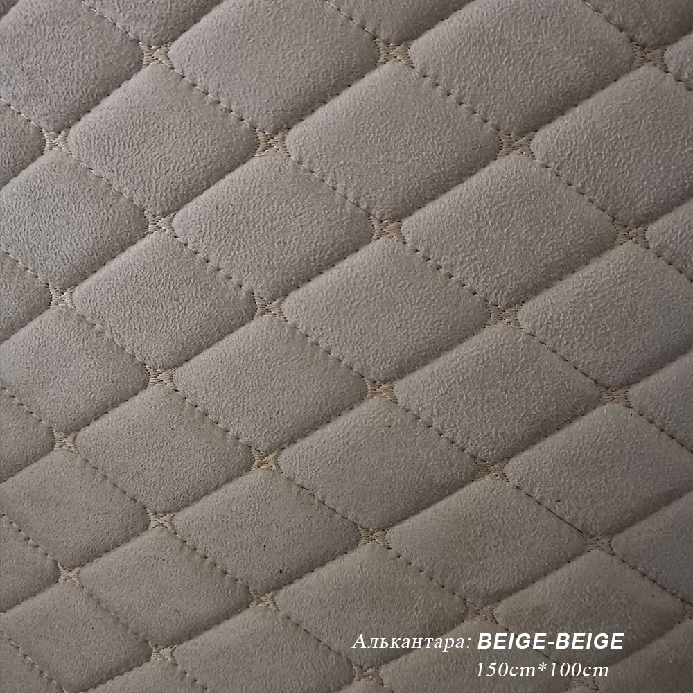 3D Diamant Wildleder Stoff Auto Innen Änderung Auto Sitz Abdeckung Auto Tür Änderung Auto Decke Änderung Möbel Sofa Änderung: Beige-Beige