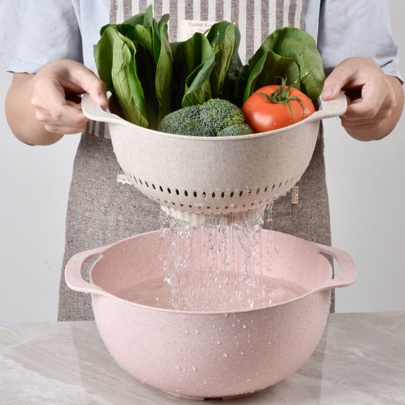 10Pcs Set Mixing Bowl Colour Measure Cup Spoons Baking Measurement Utensil Kitchen Measuring Colander Colander Sifter Tool