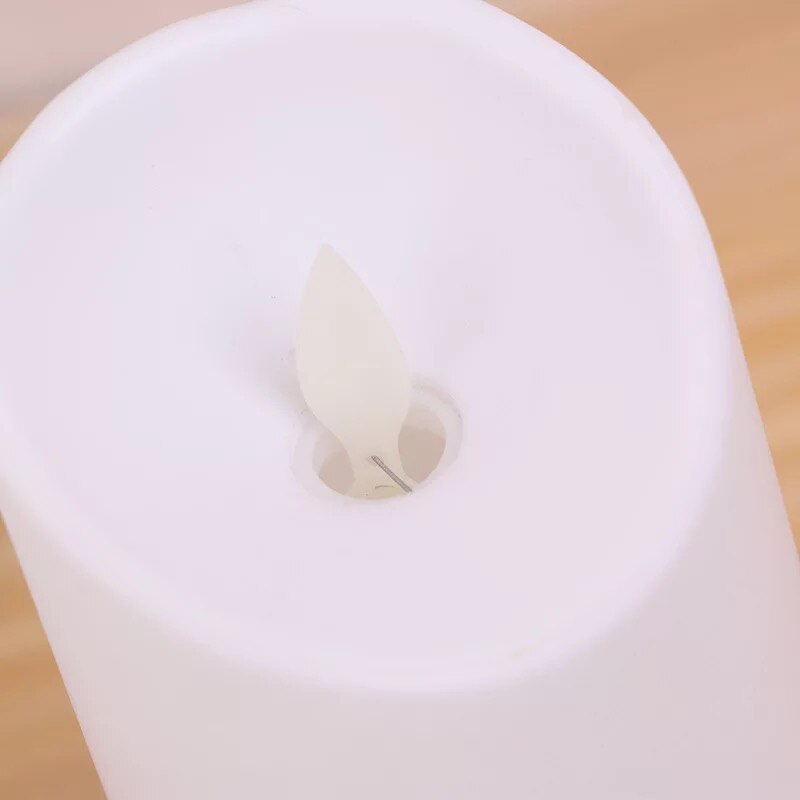 15cm(H) Flickering Flameless Pillar LED Candle Lights Remote controlled Timer moving wick melted edge Wedding Xmas Party-Amber