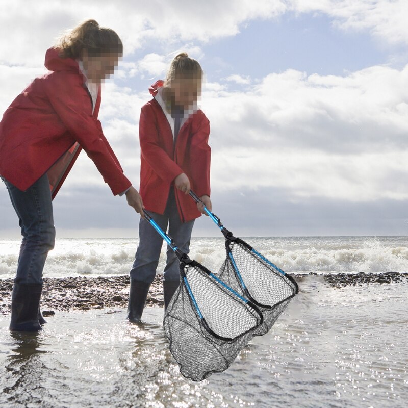 Coated Telescopic Fishing , Pond Cleaning Dipping, Great Fishing for Men Kids,Collapsible Extensible Foldable