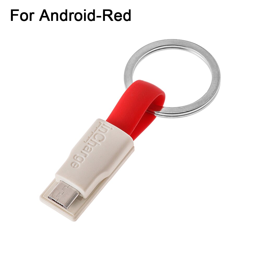 3 in 1 usb-kabel bärbar magnetisk telefonladdare laddningskablar typ c micro användbar mini usb-nyckelring android datalinje: Röd a