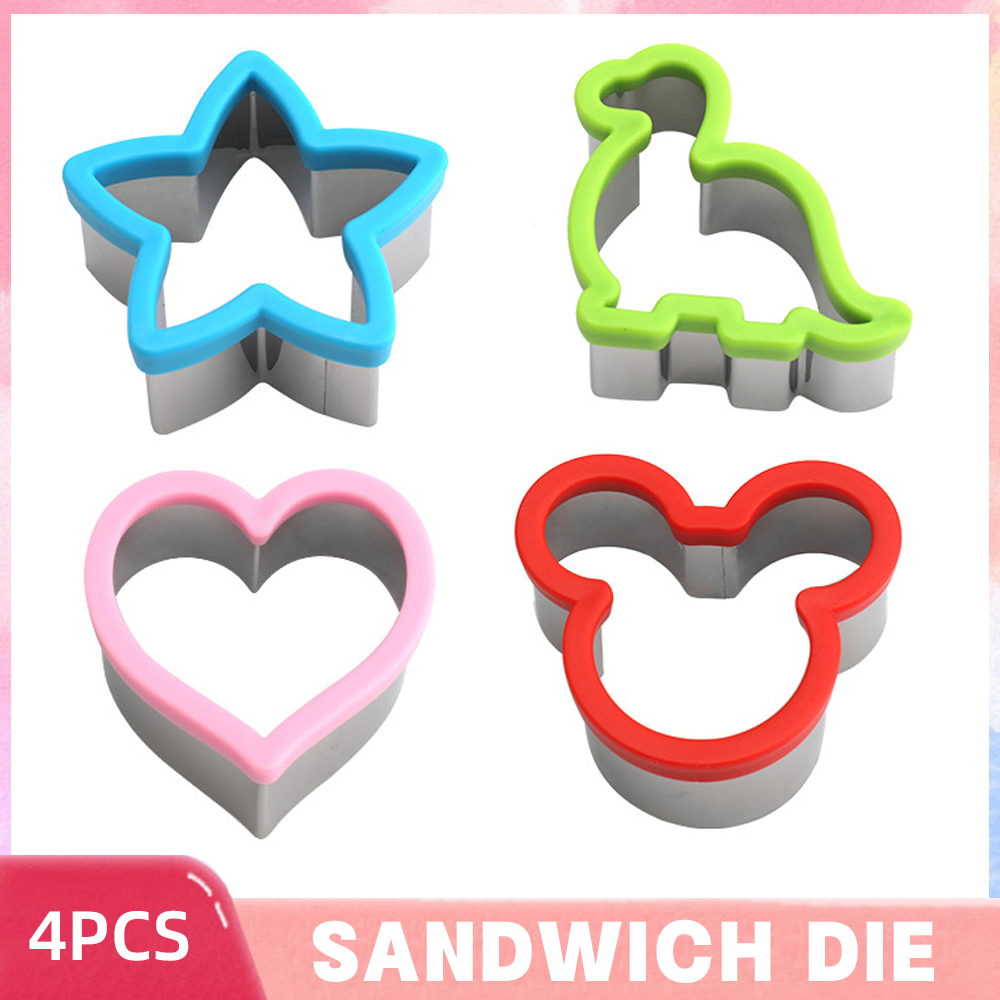 Sandwich Cutters voor Kinderen Kids Dinosaurus Hart Ster Mickey Fruit Groente Vormen Cutters Brood Toast Voedsel Koekjesvormen