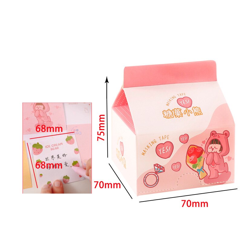 Post-It Notes Leuke Melkpak Scrapbooking Stickers Stationaire Kantoor Schoolbenodigdheden Chinoiserie Papier Memo Pad Kleverige Label