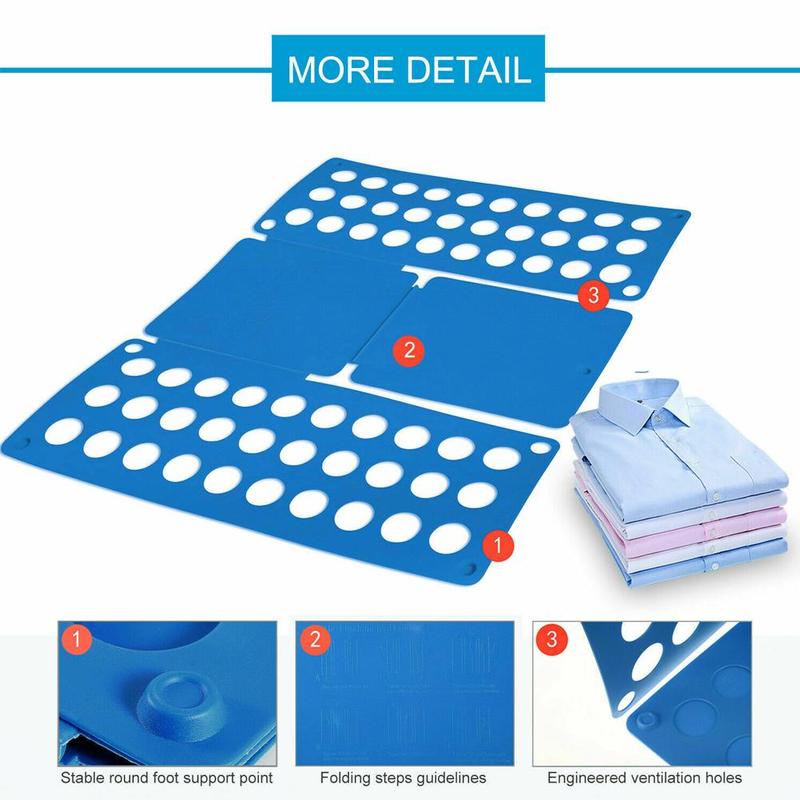 Folding Clothes T-shirt Stacking Board Save Manage Clothes Space Organizer Fold Quickly To T5E8