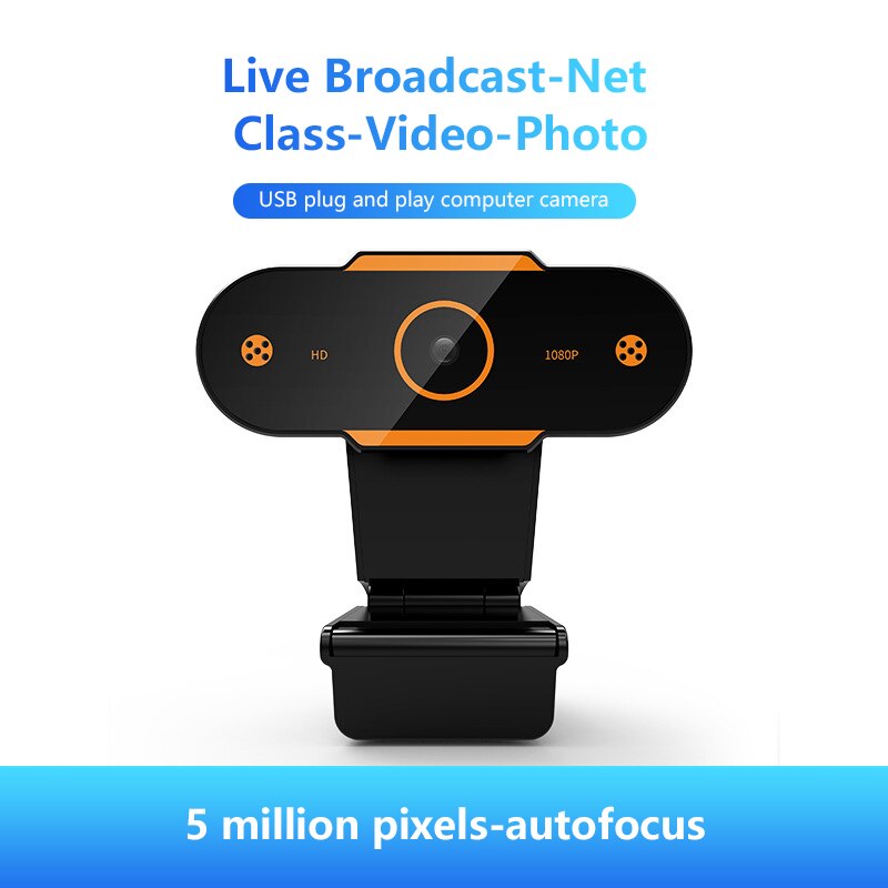 480P/720P/1080P Webcam Computer PC WebCamera with Microphone Rotatable Cameras for Live Broadcast Video Calling Conference Work